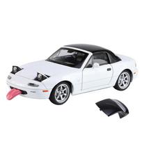 1/32 Mazda MX5 MX-5 lydinio liejimo žaislinio automobilio modelis Su garsu ir šviesa Atitraukiamas Vaikų žaislas Kolekcionuojamas daiktas Gimtadienio dovana balta
