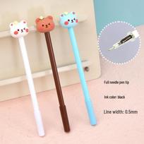 Cute Cartoon Cat Black Ink Signature Pen - Creative Student Stationery with High Appeal 0.5mm