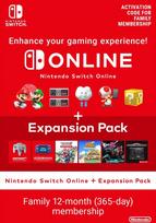 Nintendo Switch Online 12 Month Family Membership + Expansion Pack eShop Key SWITZERLAND