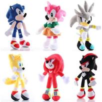 Virtual Trend® Sonic the Hedgehog and Friends 6-Piece Plush Toy Set, 28 cm, Sonic and Friends Collection Gift