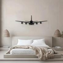 40cm Metalinis Boeing lėktuvo sienos menas ir dekoras Customizable Size juoda