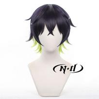 ND Oliver Aiku Cosplay Wigs Blue Anime Lock Cosplay Dark Purple Hair Wigs for Comic Con Coser Costume Theme Party Synthetic One Size&Blue Lock
