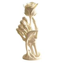 Rose Skeleton Hand Sculpture, 3D Printed Gothic Design Artistic Desktop Decoration, Unique PLA Ornament for Graduates Day Home Decor balta