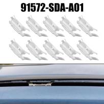 10 vnt. Priekinio stiklo stogo apdailos spaustukai Honda Accord Civic Acura baltos ABS stogo juostelės sagtelė Interjero aksesuarai white