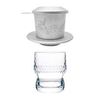 Qiwei Vietnamese Carved Ceramic French Press