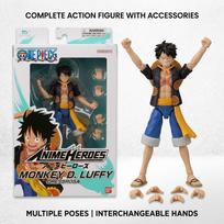 One Piece Monkey D. Luffy Action Figure - Anime Heroes Dressrosa Version - 6.5  Highly Articulated Collectible Toy juoda