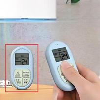 Portable Mini Universal Air Conditioner Remote Control Glow Buttons Lcd Display No Setup Required For Home Office Daily Use mėlyna