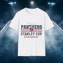 Soft Cotton T-Shirt. Florida Panthers. Stanley Cup Champions S