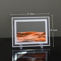 Grace 3D Mažos dovanos Namų dekoras Jūros smėlis Kraštovaizdžio Papuošalai Greito smėlio menas Smėlio laikrodis Smėlio tapyba 17.5cm-rectangle geltona