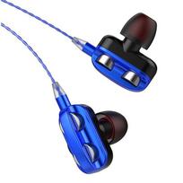Dvigubos dinaminės ritės ausinės į ausį su laidiniu valdymu, dvigubais garsiakalbiais ir suderinamumu su išmaniaisiais telefonais single speaker bag balta