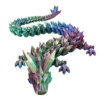 3D spausdintas Kinų drakono figūrėlė Su judančiais sąnariais Loong figūra Articulated Skraidantis drakonas Modelis Fidget žaislas Stalo dekoracija Ornamentas 30cm