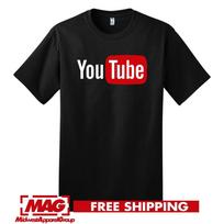 YOUTUBE JUODI MARŠKINĖLIAI You Tube Techniniai Marškinėliai Tee Kanalo Vaizdo Įkėlimas Logotipas U Unisex Marškinėliai M
