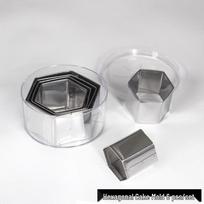 Zhongji 6-Piece Hexagon Stainless Steel Baking Mold Set