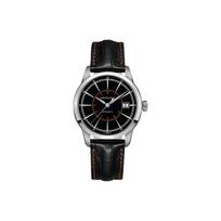 Hamilton Classic Series Automatinis Mechaninis Judėjimas Geležinkelio 80 Valandų Energijos Rezervas Juodas Veršio Odos Dirželis Žavingas Atsitiktinis Vyriškas Laikrodis H40555731 Regular Watch Box,Black Dial black