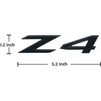 1 vnt. Z4 3D raidės bagažinės emblema Galinė automobilio emblema Lipdukas (Blizgus juodas)