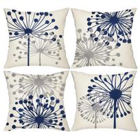 Abstract Flower Dandelion Digital Printing Pillow Cover Short Plush Suitable Living Rooms Bedrooms Sofas Throw Cushion Cover Peach skin 18*18(CM)-1Pcs