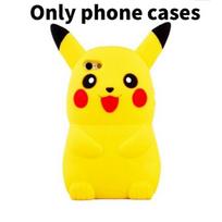Pokmon Pikachu silikoninis telefono dėklas su sulankstomu stoveliu, skirtas Iphone 4 ir 5, su apsaugomis iPhone6