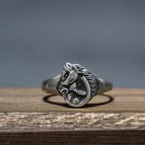 Adjustable Open Ring With Horse Head Motif Vintage Ethnic Style Copper Jewelry Men Women Adjustable Open Band