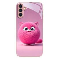 Electroplated glass phone case suitable for Samsung Galaxy S26 S25 S24 S23 S21 S20 S11S10FE Ultra Plus anti drop cartoon pattern For Galaxy S10 rožinė