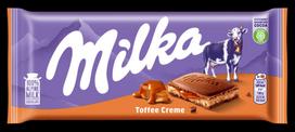 Milka pieniškas šokoladas su karamelės įdaru 100 g