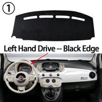 Dash Board Cover for Fiat 500 500c 500e 2007-2024 Dashboard Cover Board Anti-Slip Mat Protect Pad Car Sunshade Carpet Rug Left Hand Black
