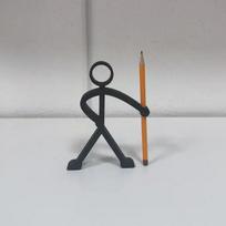 Creative Archer Pens Holder Black Metal Stick Figure Bow and Arrow Pens Stand Funny Desk Organizer for Office School Decor Gifts