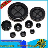 Double-Sided Rubber Cable Protector Grommet: Dustproof, Flame Retardant Sleeve for Wire Pass-Through 7mm Opening (100 pieces)