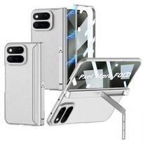 Applicable To Google Pixel11ProFold Mobile Phone Case Hinged All-inclusive Plain Leather Personalized Protective Case Google-Pixel11ProFold