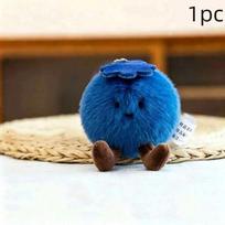 1/2 vnt. Pūkuotas mėlynių pliušinis raktų pakabukas Minkštas kimštas lėlės žaislas Maišelio pakabukas Telefono pakabukai Reikšmė 'Blokuoti blogąją laimę', Namų dekoras Dovana Chain style 1pc