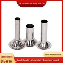 Hand-Pushed Stainless Steel Sausage Stuffer Tubes - Large & Small Sizes for Home Use 32# with size 32 tube white