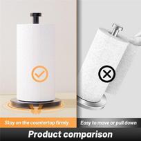 A03F-Black Papers Towel Holder Countertop Stainless Steel Papers Towel Holder Paper Towel Holder