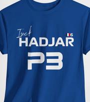 Isack Hadjar First Podium Frenchman Racing Bulls F1 Formula 1 One P3 Tee Shirt L blue