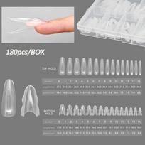 180PCS Sandwich Dual Nail Form Coffin Almond Nail Forms 14Size Reusable Top Bottom Forms Nail Art Extension Top Mold Bottom Mold