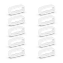Išmaniojo laikrodžio dirželio fiksatorius Pakeičiamas silikoninis tvirtinimo žiedas 18mm / 20mm / 22mm Apyrankės laikiklis Diržo kilpos 10 vnt. balta
