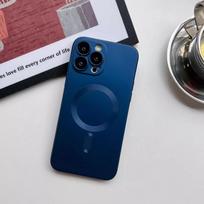 Liquid Metal Paint Phone Case & Magnetic Lens Protector for Apple iPhone 14/15/13 Pro/12 iPhone 12 Pro