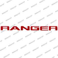 Aukštos kokybės ABS 3D Ranger emblemos lipdukas, tinkantis Ford Ranger T9 2022 2023 Wildtrak Sport XLT XL+ XL galinių durelių logotipui raudona