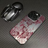 Applicable to Apple 16promax mobile phone case ins burgundy butterfly iPhone15/14/13Pro fashion girl model iPhone 16