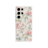 Applicable to Samsung S25ultra Apple iphone17 ins beautiful floral mobile phone case painted protective case iphone17