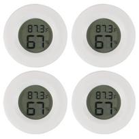 4 Pcs Mini Hygrometer Thermometer Fahrenheit or Celsius Meter Digital LCD Monitor Indoor Room Round Humidity Temperature Gauge balta