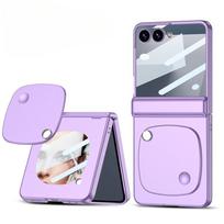 Samsung Z Flip7 Folding Mobile Phone Case Creative Shaft All-inclusive Anti-drop Beauty Women's Mirror Protective Case SM-Flip7