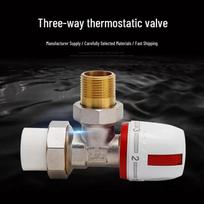 Brass PPR Straight Angle Thermostatic Valve for Floor Heating C Type Angle