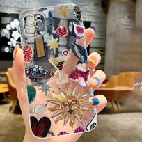 Vintage Sun Diamond Fish For iPhone17/15/14ProMax Phone Case Apple 13/12/11 Abstract iPhone 7/8