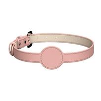 Airtag Gyvūno Antkaklis Odinis Anti-lost Antkaklis Apple Airtags Vietos Sekikliui Apsauginis Dangtelis AirTag Reguliuojamas Dizainas (Pink,XS（old）) rožinė