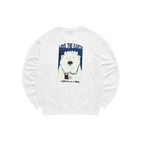FILA x Pepe Shimada Cartoon Print Sports Crew Neck Sweatshirt Men Tops Standard-White F11M133297F-WT XL