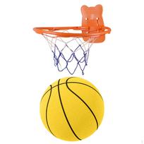 Quiet Basketball Set with Hoop And Soft Ball for Family Fun geltona