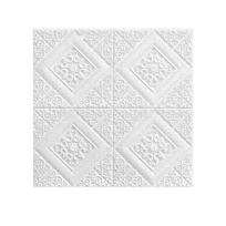 3D Self-adhesive Wall Stickers Foam Roof Stickers Ceiling Panel Waterproof Wallpaper for Home Office Decoration Decor Soft Panel beige