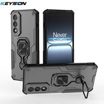 KEYSION Shockproof Armor Case for OnePlus Nord 5 5G Silicone+PC Upright Metal Live Ring Stand Phone Cover for OnePlus Nord CE5 for OnePlus Nord 5 juoda