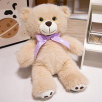 Naujas Mielas Trijų Spalvų Kaklaraištis Meškinas Pliušinis Žaislas Lėlė Meškinas Vaikų Paguodos Lėlė Gimtadienio Dovana 25cm beige