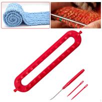 Knitting Loom Kit Weaving Machine Knitter for Beginners Red 10.2inch