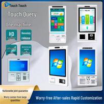 Wall-Mounted Touchscreen Self-Service Kiosk with Metal Keypad